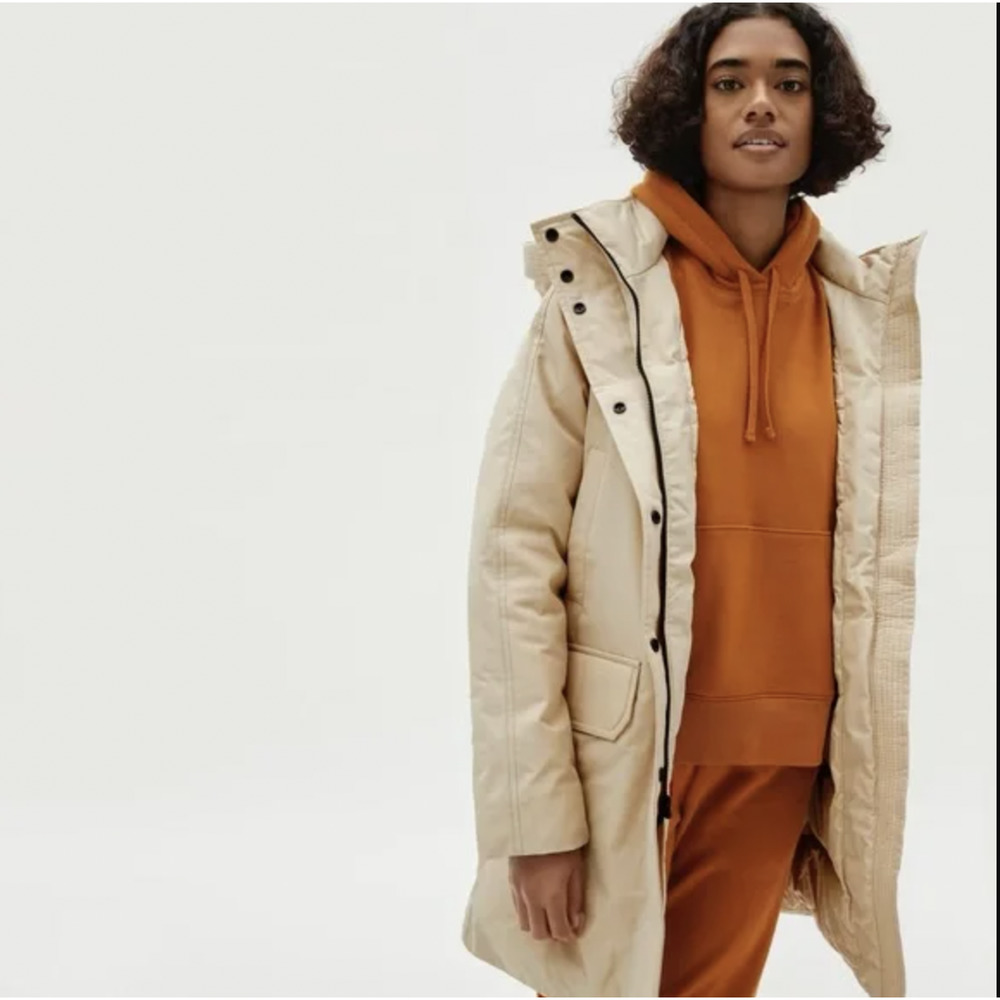 Everlane Renew Womens The Military Parka Small Cream NWT